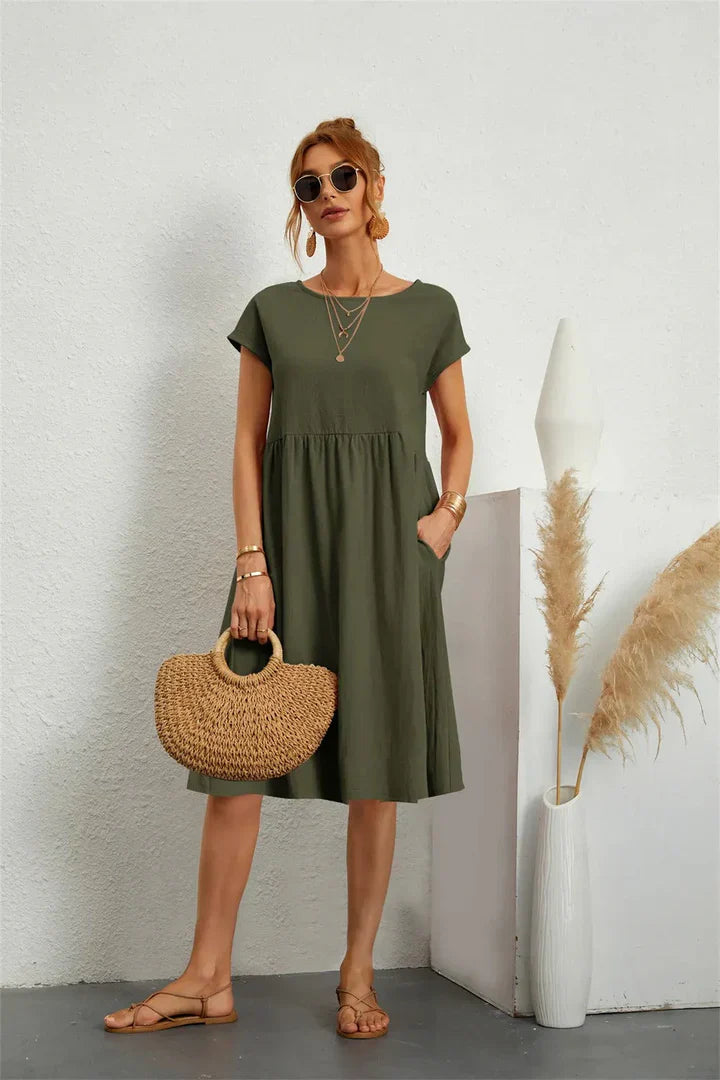 Levoire | Robe Élégante Pour Dames Vert armée