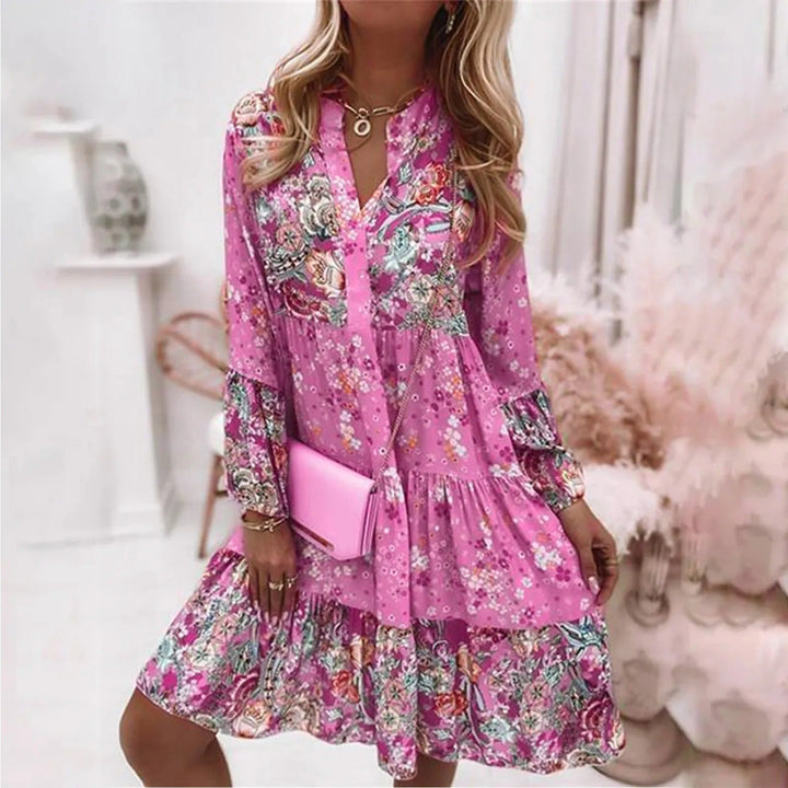 Levoire | Robe De Style Ethnique Avec Impression Rosa