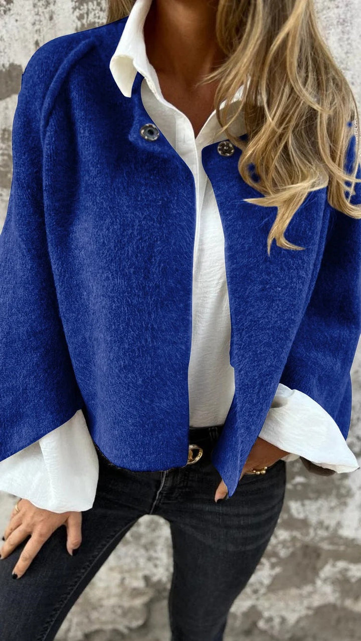 Levoire | Manteau Court Avec Des Manches Évasées Bleu
