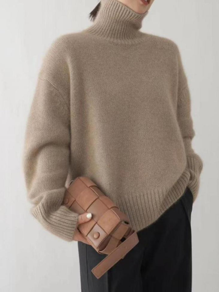 Levoire | Pull À Col Roulé Doux Khaki