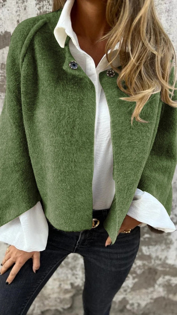 Levoire | Manteau Court Avec Des Manches Évasées Vert