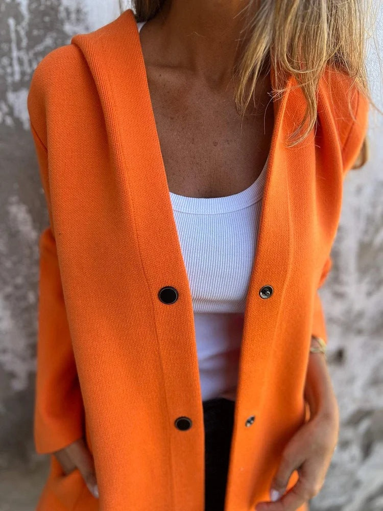 Levoire | Veste À Capuche En Tricot Avec Boutonnière