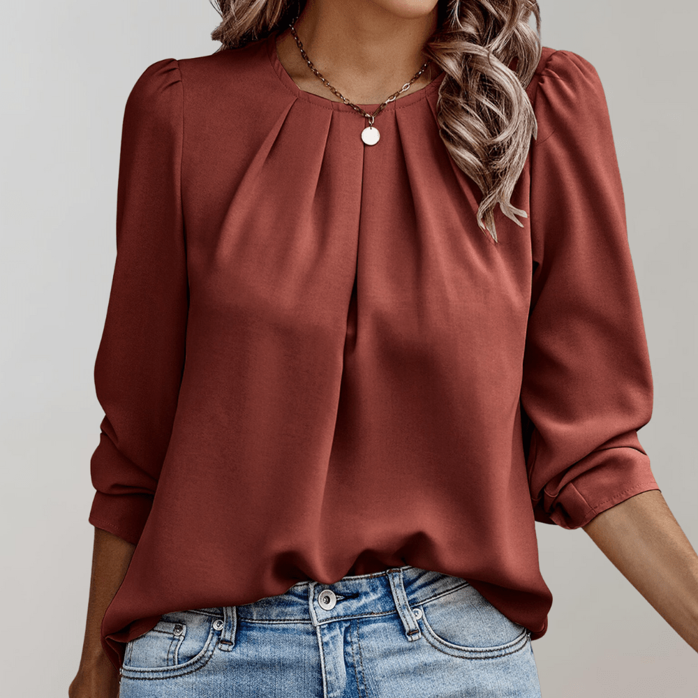 Levoire | Blouse Manches Bouffantes Chic Braun