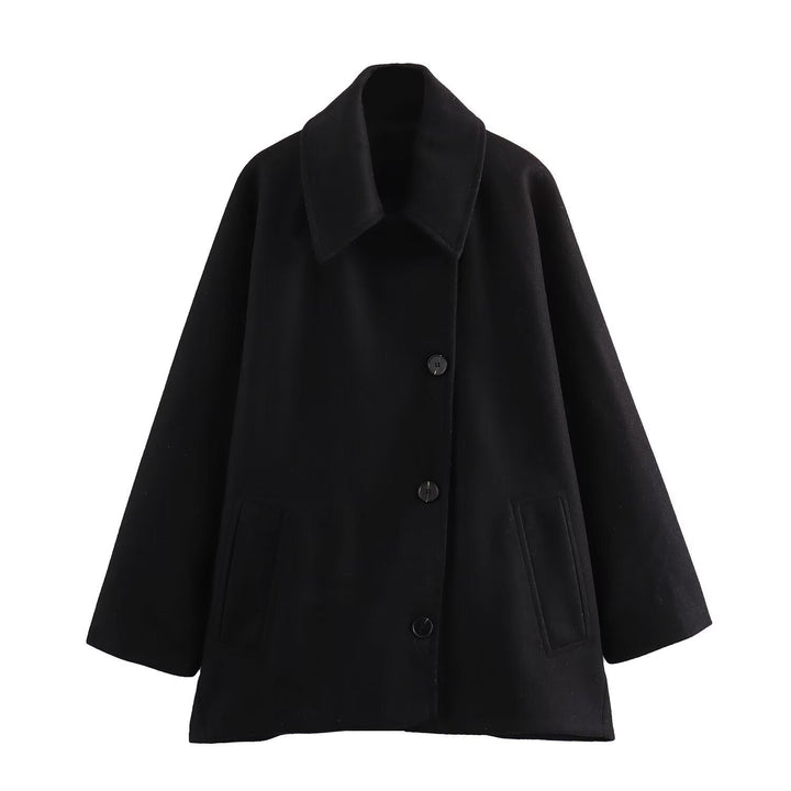 Levoire | Chic Français Veste, Col Polo, Mélange Veste À Manches Courtes Noir