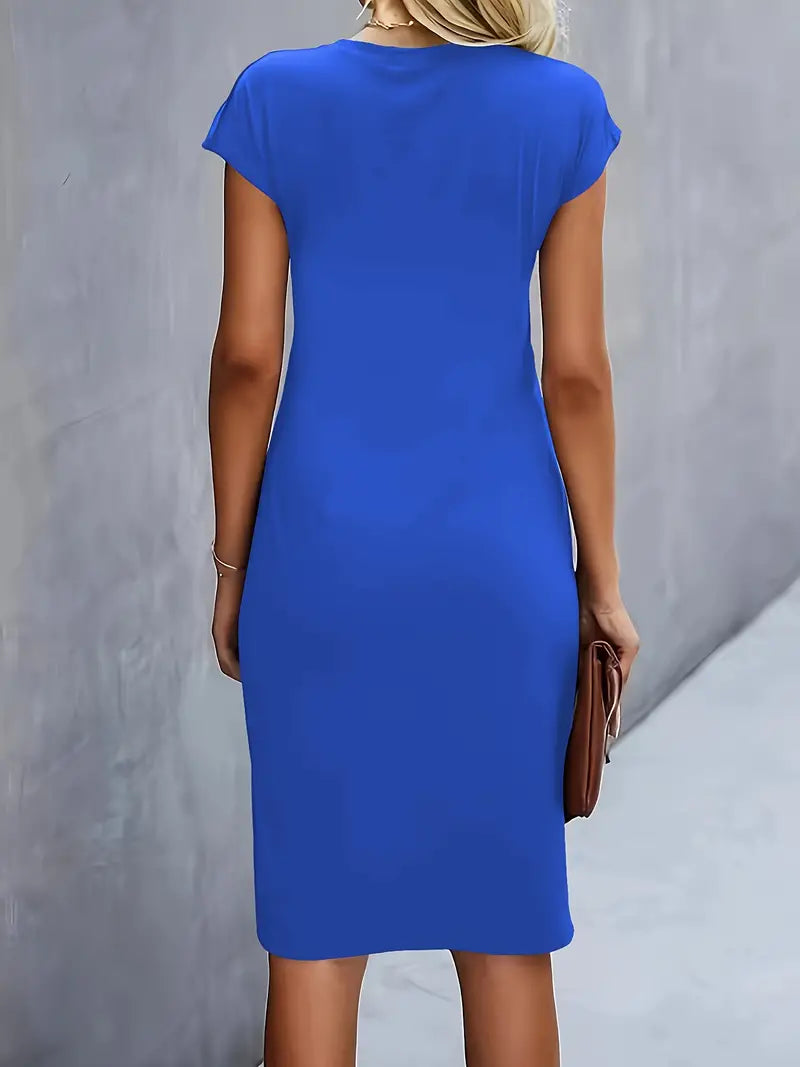 Levoire | Robe Unie Avec Encolure Ronde Et Encolure Ronde