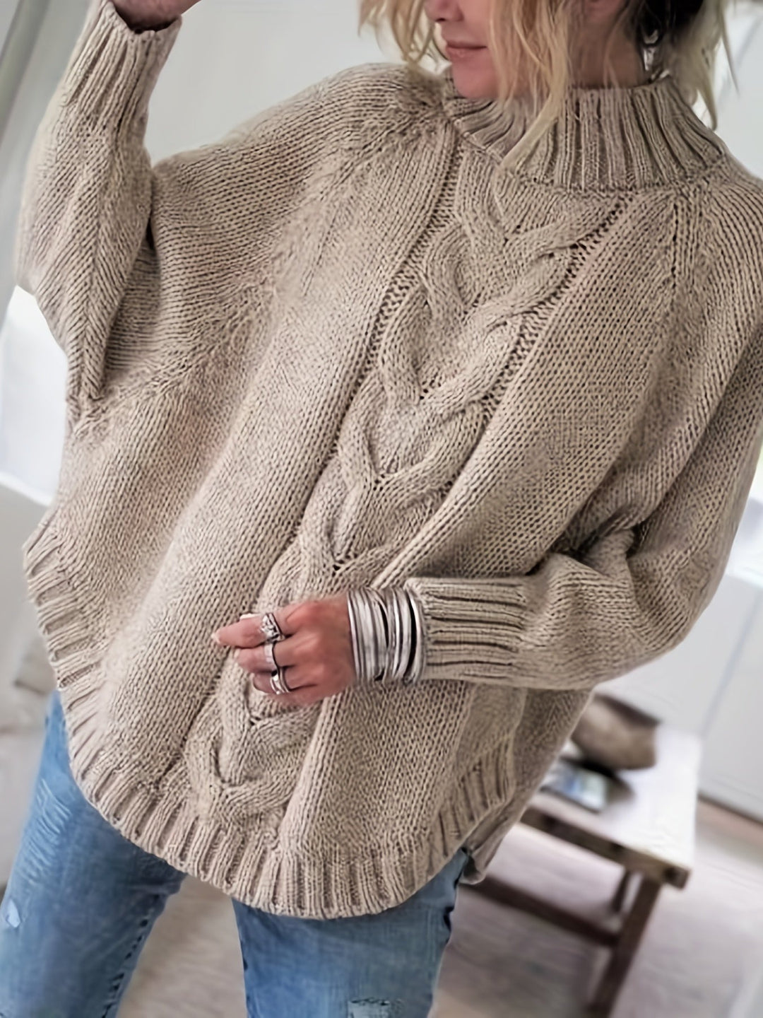 Levoire | Pull Élégant Et Vintage Kaki