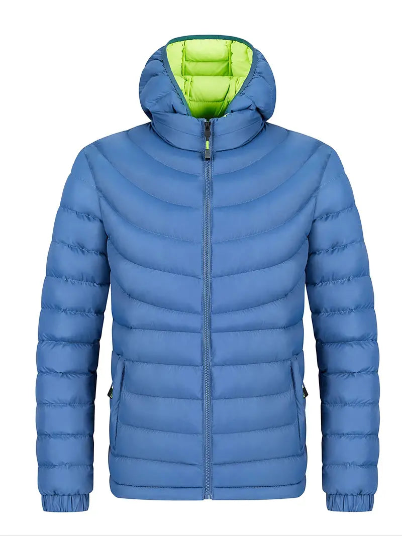 Levoire | Veste Matelassée Avec Col Montant Bleu