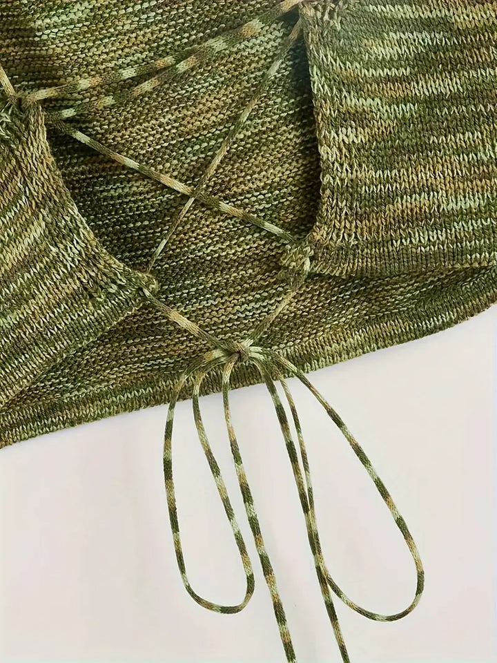Levoire | Haut Élégant En Tricot Dos Nu Avec Bretelles Spaghetti