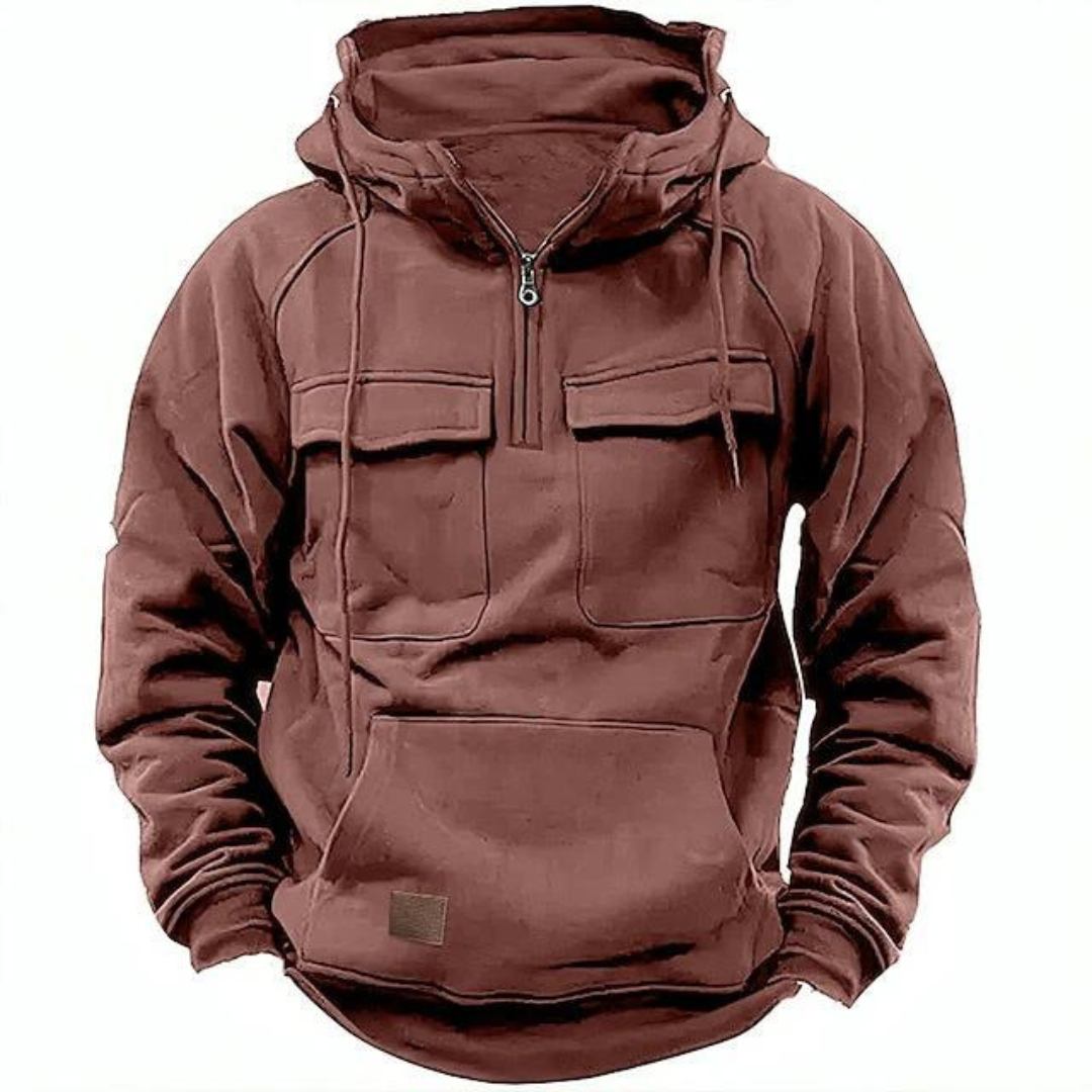 Levoire | Cool Hoodie Pour Hommes Rouge tuile