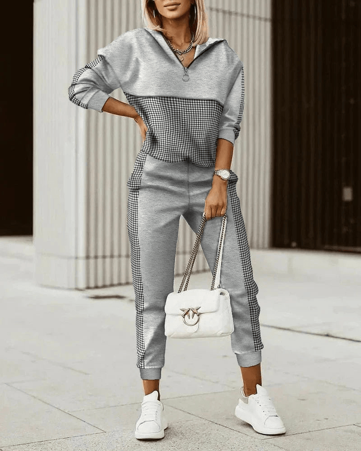 Levoire | Veste Denim Femme Col Blouson Décontracté Gris