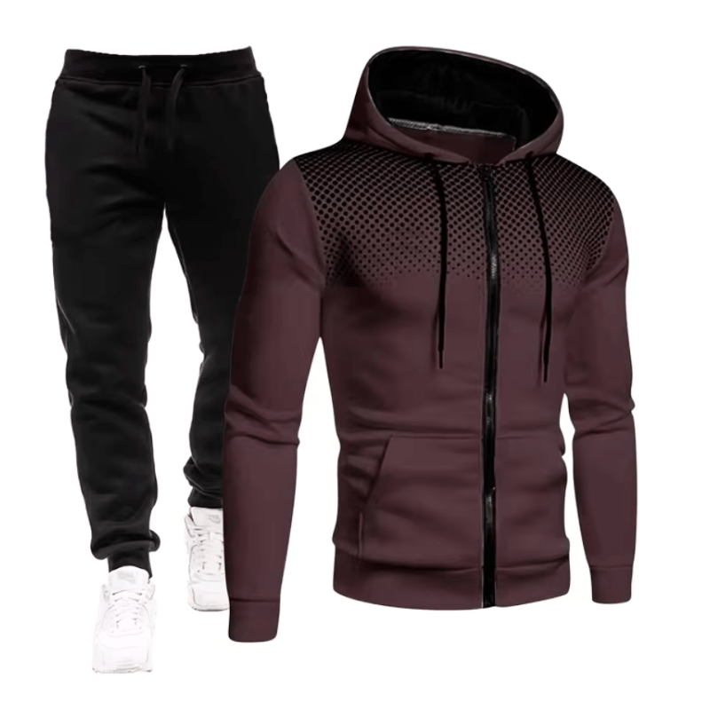 Levoire | Ensemble Survêtement Jogging Homme Rouge foncé