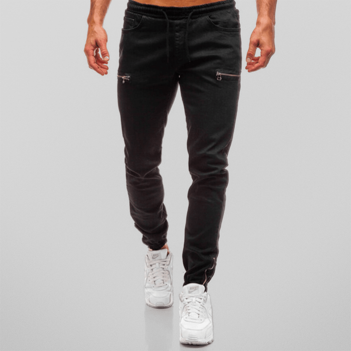 Levoire | Pantalon Homme Denim Jogging Détente Ajustée Noir