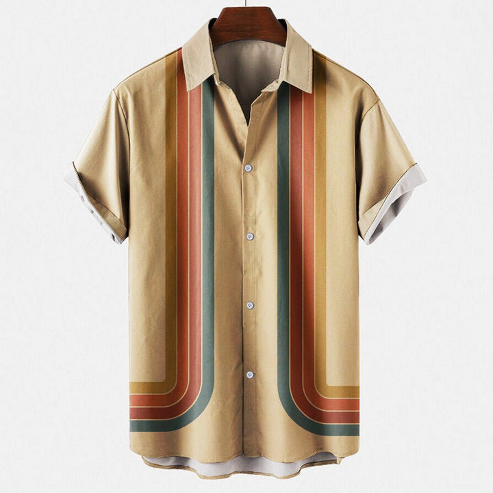 Levoire | Chemise rétro élégante pour hommes flair vintage Braun