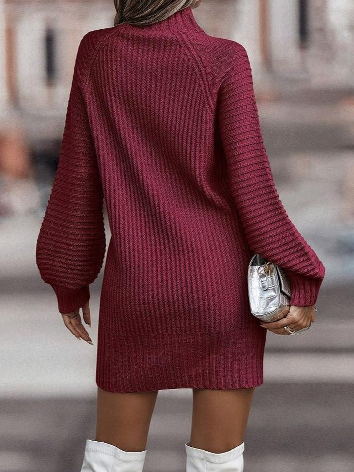 Levoire | Robe Col Montant Élégante Et Douce Avec Des Manches Larges