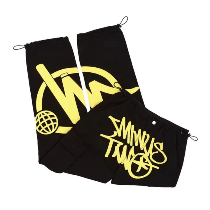 Levoire | Pantalon cargo unisexe jambes droites Jaune