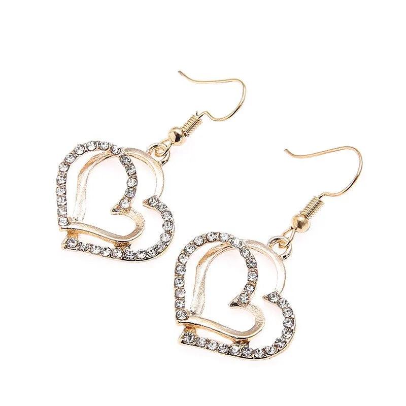 Levoire | Doppelherz Strass Collier & Ensemble De Boucles D'Oreilles