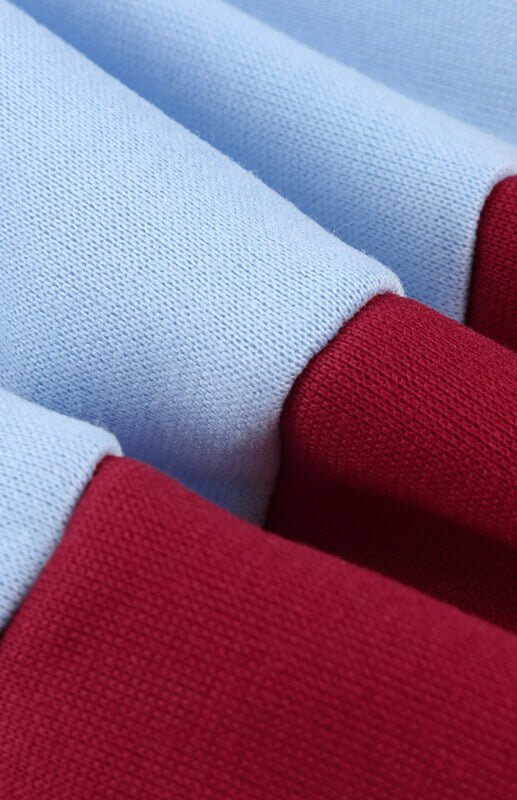 Levoire | Sweat à capuche zippé à deux couches avec blocs de couleur à manches longues Plus velours college sweatshirt