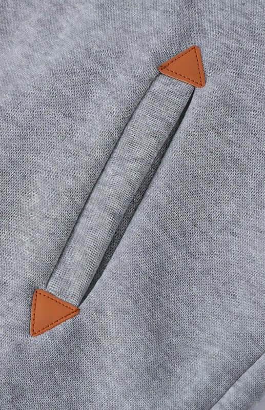 Levoire | Sweat à capuche zippé à deux couches avec blocs de couleur à manches longues Plus velours college sweatshirt