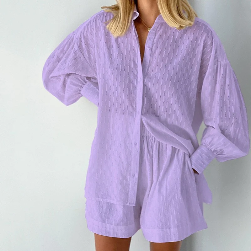 Levoire | Ensemble D'Été T-Shirt Avec Shorts Lilas