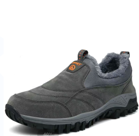 Levoire | Luxe Ergonomique Antidérapant Homme Pantoufle Gris doublé