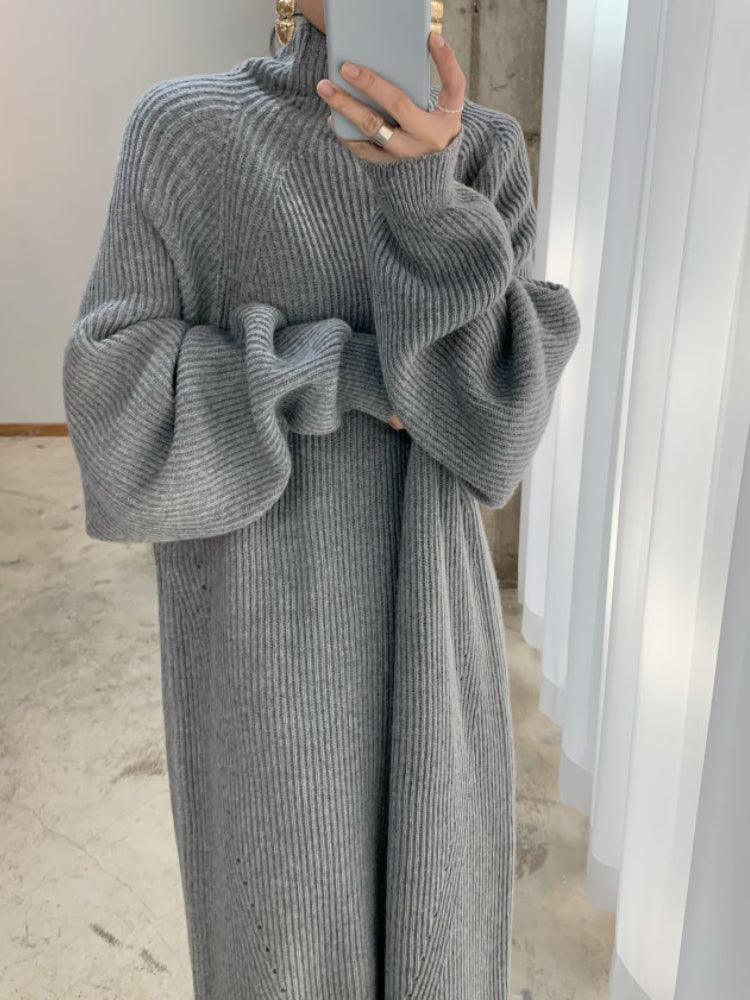 Levoire | Robe Tricotée De Haute Qualité Pour Femmes Gris
