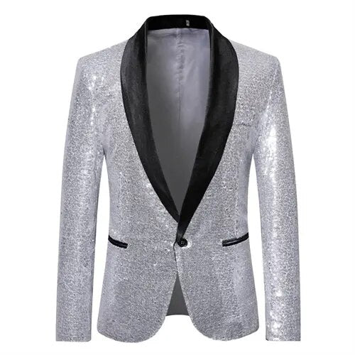 Levoire | Veste Squin réversible à manches longues avec poches Blanc