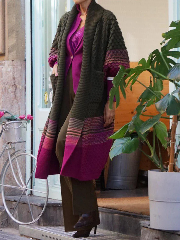 Levoire | Gilet À Manches Longues Moderne Pour Femmes Rosa Vert