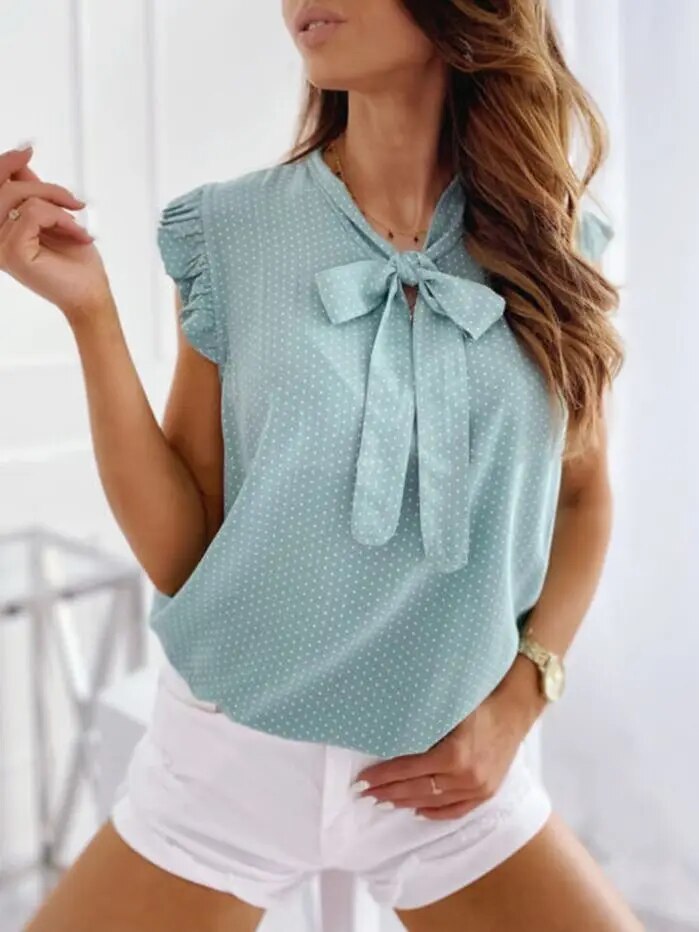 Levoire | Chemise À Nouer Élégante Vert