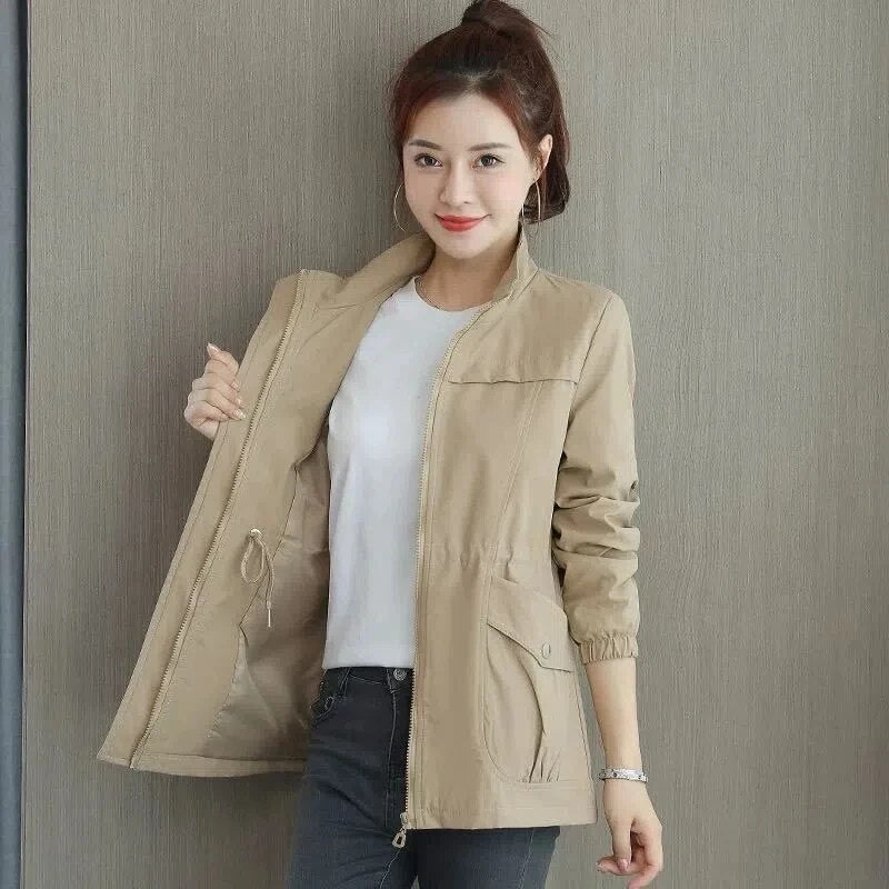 Levoire | Trench-Coat Zippé Pour Femmes Kaki