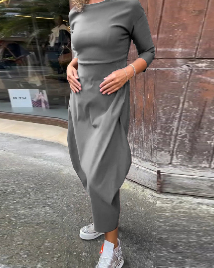 Levoire | Mélosér Style Avec Coupe Flatteuse Robe Gris