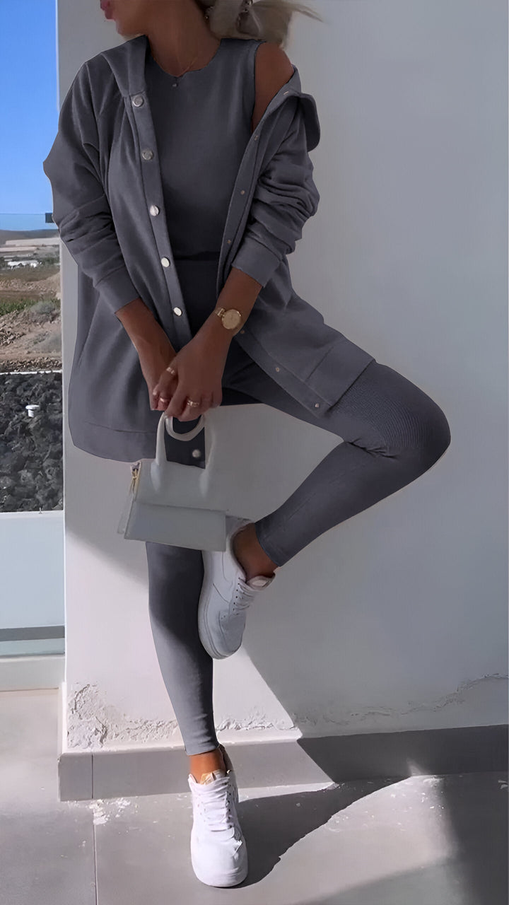 Levoire | Ensemble De Salon En Matériau Doux Gris
