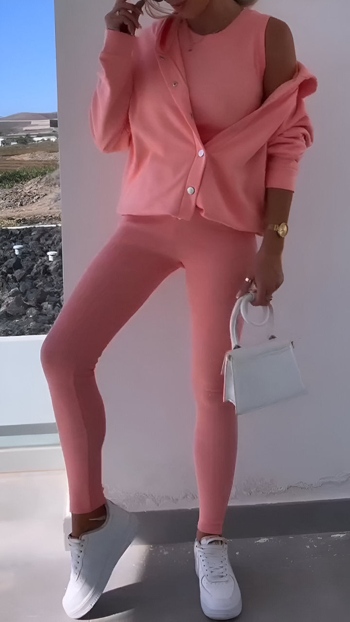 Levoire | Ensemble De Salon En Matériau Doux Rosa
