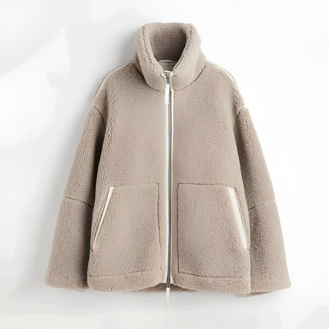 Levoire | Manteau en polyester Teddy Café