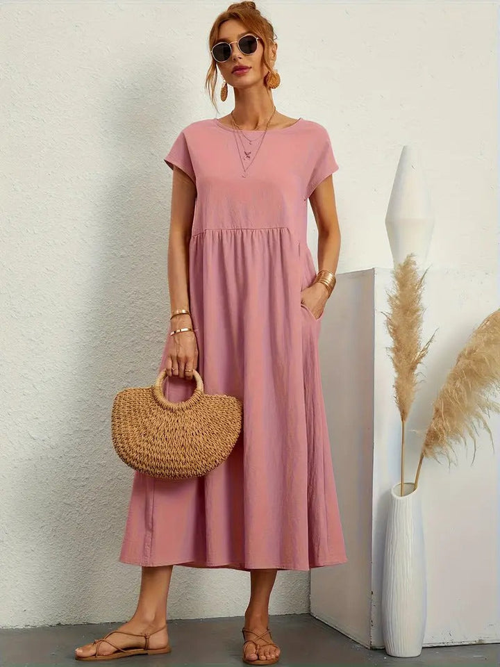 Levoire | Robe Classique Avec Poches Rosa