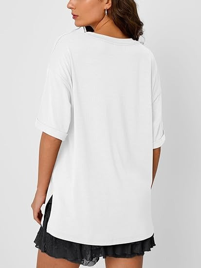 Levoire | T-Shirt Décontracté Avec Grande Taille Col V Pour Femmes