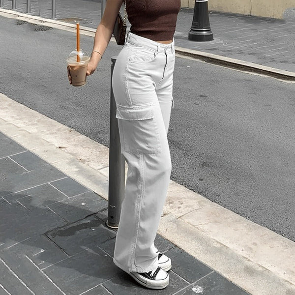 Levoire | Le Pantalon Cargo Ajustable Et Stylé Blanc