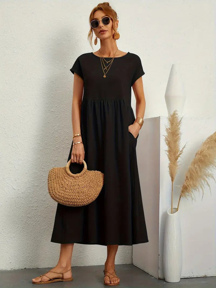 Levoire | Robe Classique Avec Poches Noir