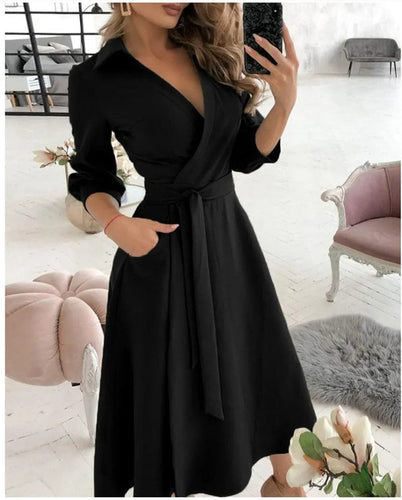 Levoire | Élégante Robe Midi Enveloppante