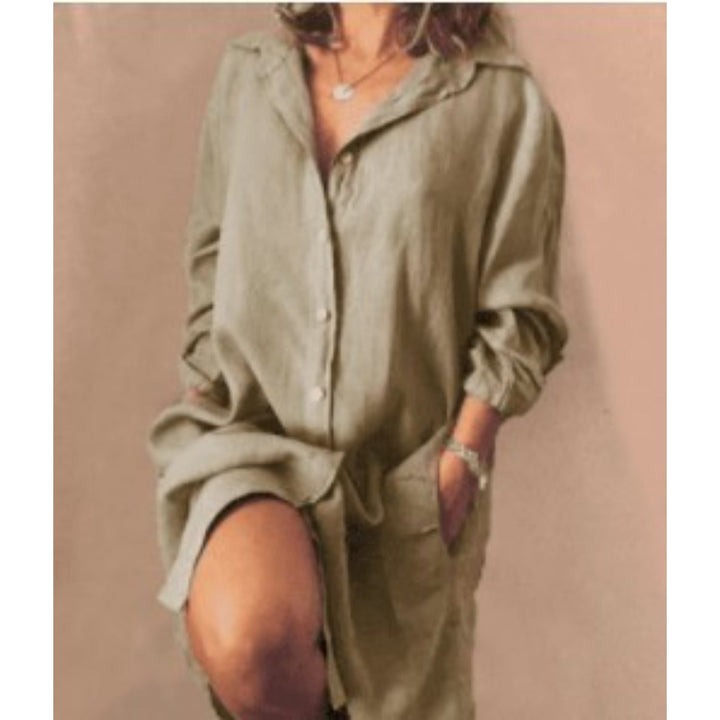 Levoire | Blouse Estivale En Lin Avec Coupe Fluide Marron
