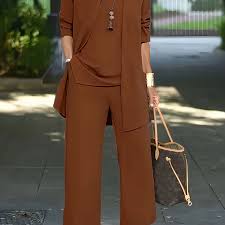 Levoire | Élégant costume 3 pièces pour femmes Marron foncé