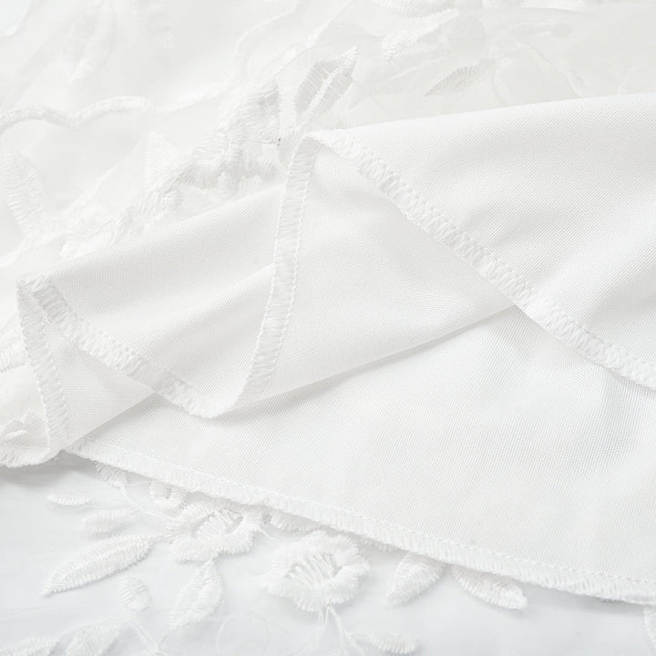 Levoire | Robe De Cocktail Broderie De Fleurs Réseau Dentelle
