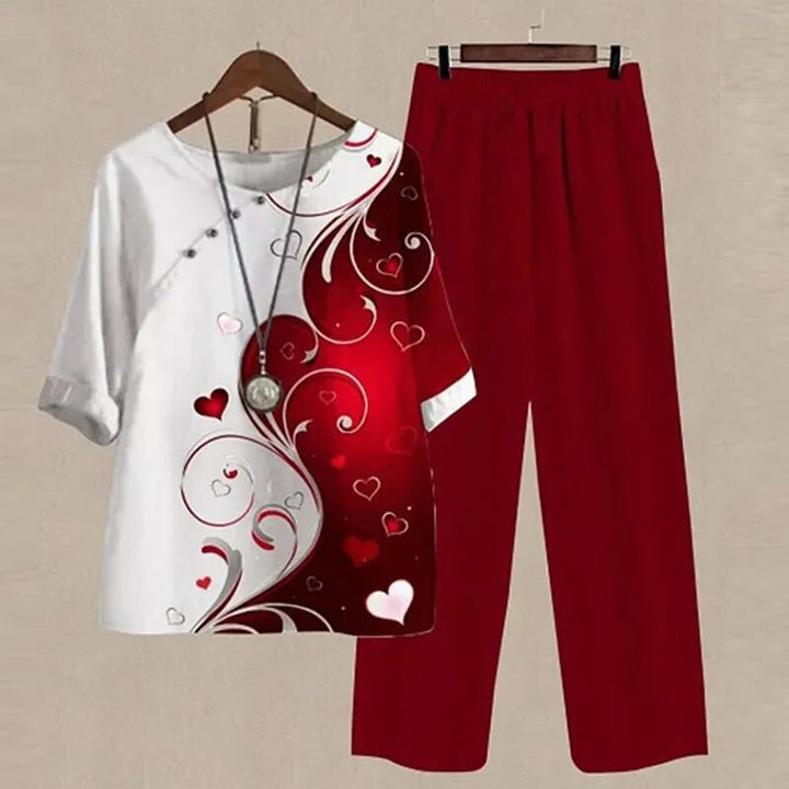 Levoire | Tenue Imprimé Moderne Cœur rouge