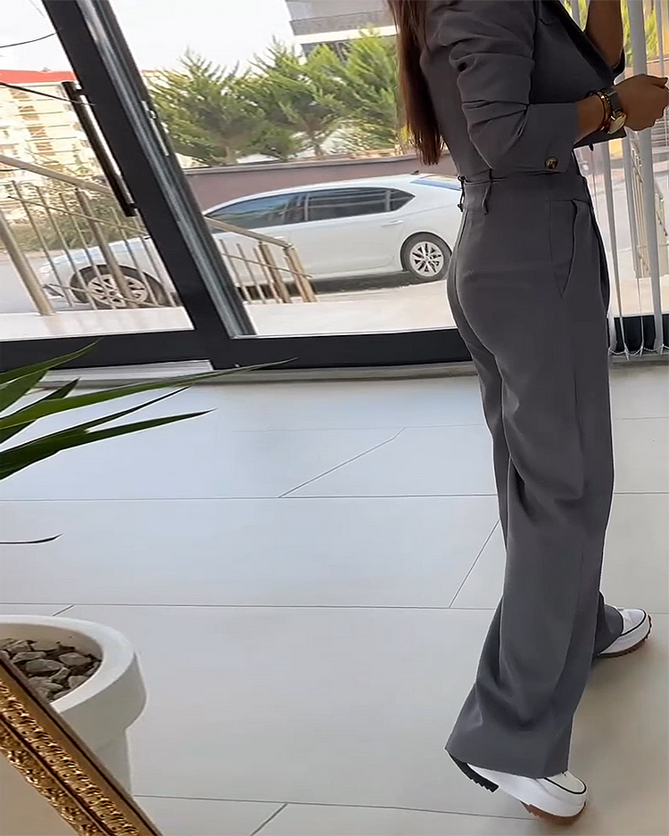 Levoire | Ensemble Deux Pièces Avec Blazer Et Pantalons Taille Haute