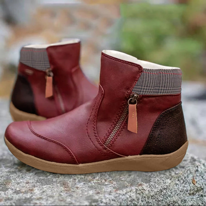 Levoire | Botte Confortables Pour Femmes Couleur rouge