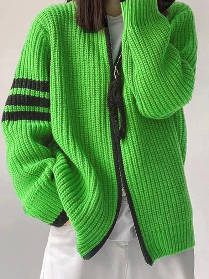 Levoire | Pull Zippé Doux Pour Femmes Vert