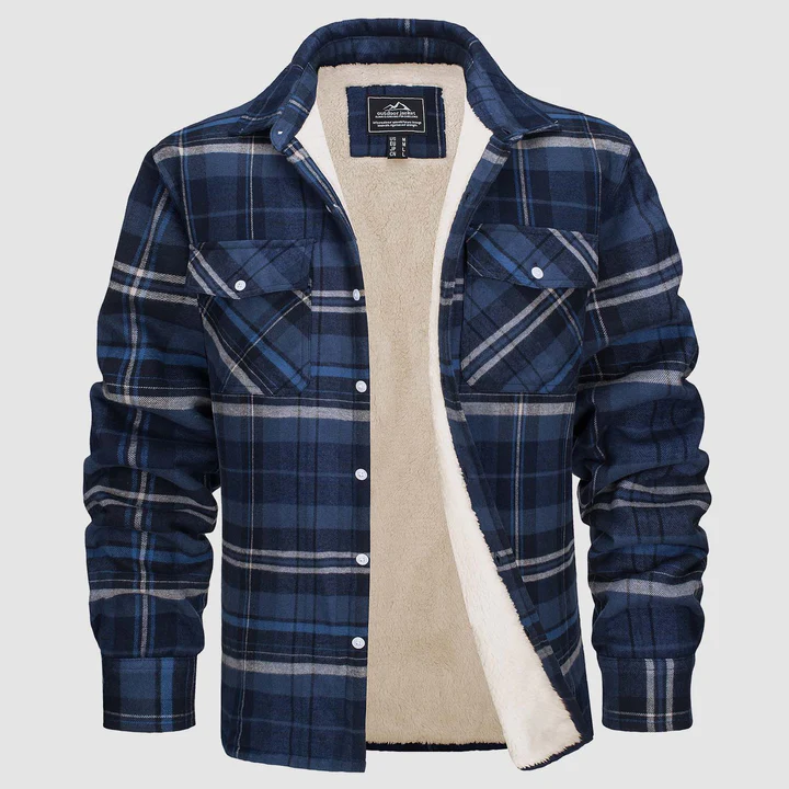 Levoire | Chemise À Manches Longues À Motif À Carreaux Pour Hommes Bleu Gris