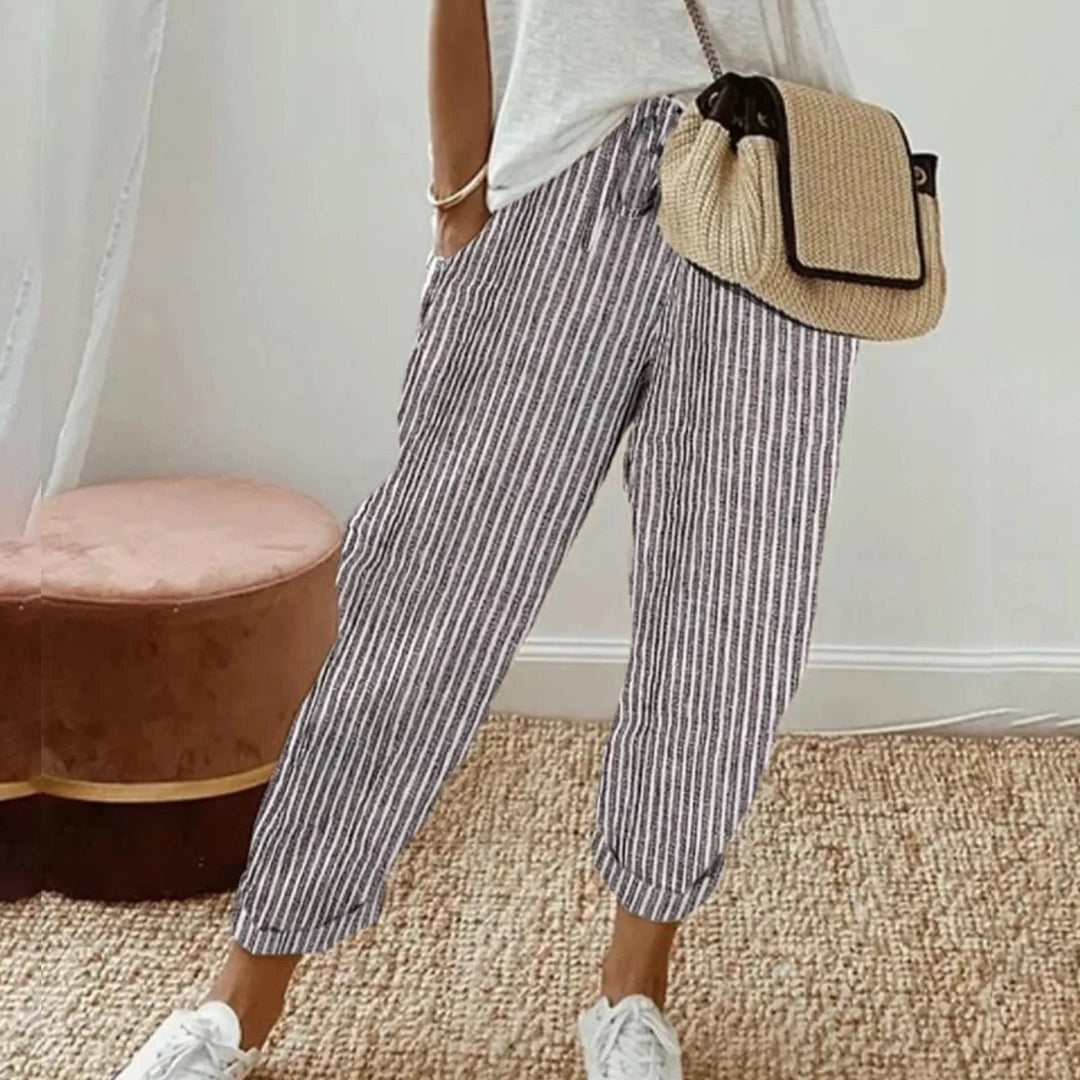 Levoire | Coolit pantalons Rayé Gris