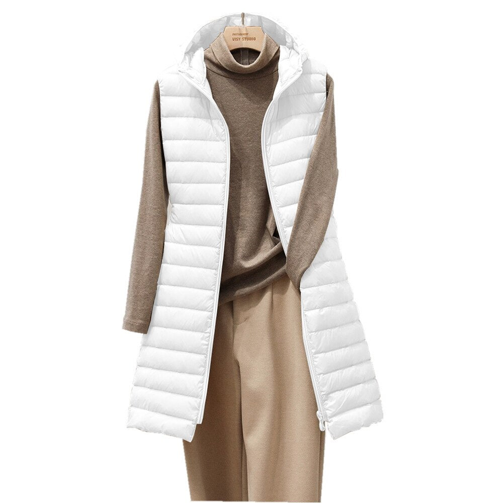 Levoire | Long Padded Vest Blanc