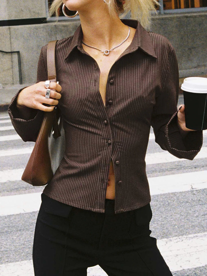 Levoire | Blouse Rétro Élégante Avec Boutonnage