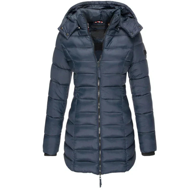 Levoire | Veste Parka D'hiver Pour Femmes | L'hiver Bleu Foncé
